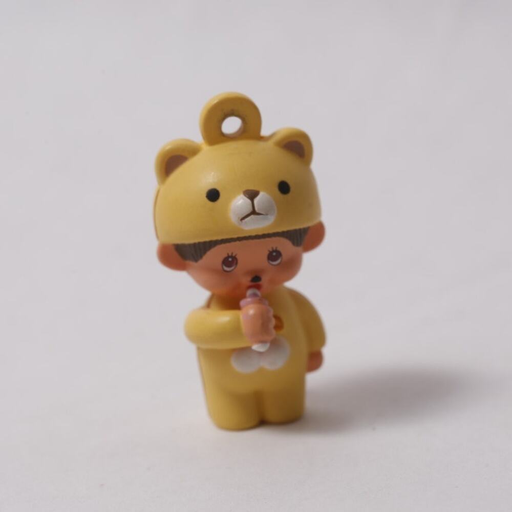 2001 Monchhichi Yellow Bear Mini Charm Figurine ~ 260812-WH 947
